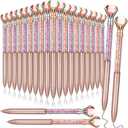 AmazingSpark 60 Pcs Sometimes You Forget You Awesome Crystal Diamond Pens, So This Is Your Reminder Gifts Pens, Thanks Teacher Appreciation Gifts for Women, Employee, Friend (Rose Pink, Rose Gold)