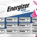 Energizer 123 Lithium Batteries (12 Pack), 3V Photo Batteries