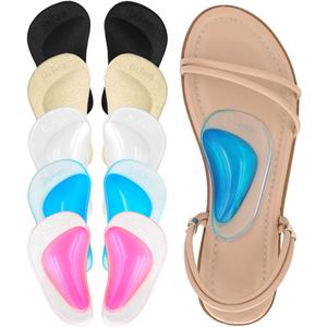 Dr. Foot's Arch Support Shoe Inserts for Flat Feet, Plantar Fasciitis, Adhesive Arch Pads for Relieve Pain for Women & Men (5 Colors)