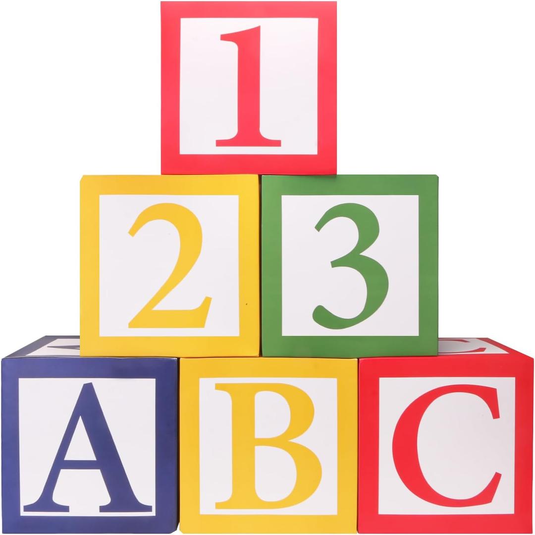 6 Pcs ABC Friend Street Party Decoration 30 x 30 cm Alphabet back to school party decorationsGraduation Favor Balloon Box Toy Inspire Birthday Party Decor for Celebration Christmas New Year