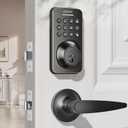 Keyless Entry Door Lock Deadbolt with Handle Set, Keypad Door Lock with Handle Smart Door Locks for Front Door with Set Code with Easy Installation, Auto Lock, (Oil Rubbed Bronze)