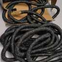 PowerFlow Garden Hose, NON-EXPANDABLE 100ft Premium Quality Stainless Steel Metal Water Hose with Durable Fabric Skin, Hose For Commercial, Residential Use, Bonus 10-way Spray Nozzle (100 Ft, Black)