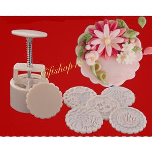 White Mooncake Moon Cake Molds , Traditional, Cookie Cutter Molds 125g