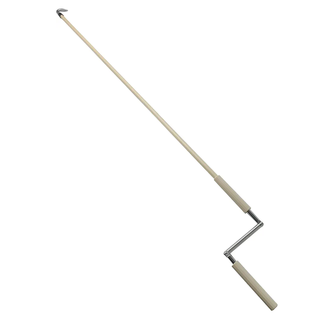 Universal Replacement Metal Mounting of Exterior Sun Shades Roller up Blind Crank Wand (Beige)