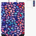 Unique Printed Pattern Travel Luggage Cover, Luggage Tag and Luggage Handle Cover, Elastic Washable Anti-scratch Suitcase Cover Protector (M: 24 Inch Luggage)