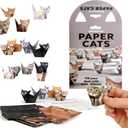9 x DIY Paper Cats, 50 Sheets Origami Paper for Folding Cute Cat Figures, Creative Paper Craft for Desk Decor and Gifts, Ideal for Cat Lovers (1)
