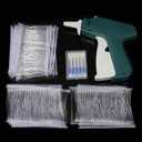 Clothes Price Label Tagging Gun, Labeler Clothing Tag Attacher with 1000(50) White Barbs Fasteners and 5 Extra Steel Needles