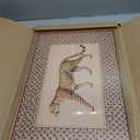 Vintage Framed Cheetah Canvas Wall Art Trendy Leopard Pictures 16×24 Inch