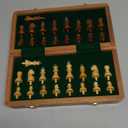 Rosewood Foldable Travel Chess Set for Blind Visually Impaired Low Vision Players 10 Inch Tactile Pegged Chess Board with Raised Squares Portable Storage Accessible Board Game