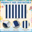Duraaamo Nautical Navy White Stripe Outdoor Rug 2' X 3' USA 4th of July Door Mat Summer Navigation Welcome Doormat for 250 Anniversary Front Porch Patio Entryway Beach Modern Coastal House Decor