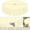 CXPSINC 8 Pack Premium Disposable Plastic Tablecloth 84" Round Table Cover for Birthdays Weddings Christmas Anniversary (Beige)