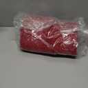 MIULEE Red Toilet Rugs U-Shaped， Soft Absorbent Microfiber Bathroom Rugs Non Slip Quick Dry Fluffy Contour Bath Mats for Toilet Base Bathroom Floor, Machine Washable, 20x24 Inch