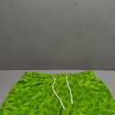 Lime Green Squiggles Pattern Shorts for Mens Adult Men Teens Retro 90s Neon Cosplay Halloween Costumes, XL