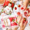 50 Sets Strawberry Baby Shower Ballpoint Pen Gifts Bulk for 50 Guest Wood Bamboo Pens Thank You Cards A Berry Sweet Baby Is On The Way Party Favors Decor