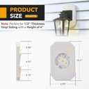 2 Pack Vinyl Siding Mounting Blocks, 8141DBL Outdoor Light Mounting Block with Built-in Electrical Box, Siding Mount Kit for 1/2 inch Lap Double and 4 inch, White