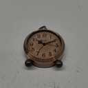 4.5" Battery Operated Antique Retro Analog Metal Alarm Clock, Silent Bedside Desk Clock, Wall-Hanging Vintage Clock(Vintage Bronze)
