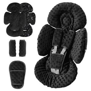 Generic Infant Car Seat Insert Compatible with Mamaroo Swing & Graco Swing and Infant Car Seat, Newborn Insert Baby Head Body Support, Reversible Design, Breathable Soft Fabric, 1Pcs - Dot, Black