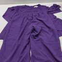 Hanna Nikole Plus Size Mother of Bride Pant Suits 2 Piece Chiffon Sets Ruffle Layers Wedding Guest Outfit (Small, Purple)