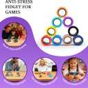 Cevioce Fidget Toys Adults,12 Pcs Magnetic Rings Silicone Spiky Sensory Rings,Fidget Magnetic Spinner Ring for Teens Boys Coolest Texture Autism Stress Relief Toy Birthday Gifts Classroom Prizes Kids