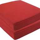 20x20 inch Patio Chair Cushion 2/Pack Resilient Foam Filling Water Repellent Stain-Resistant UV Resistant Weather Resistant with Zipper for Patio Furniture Chili