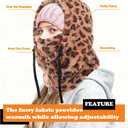 Ski Mask Fleece Balaclava, Winter Face Mask Windproof Neck Cover Warmer Hat Hood for Men Women (Black, M)
