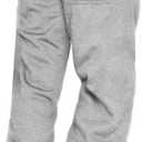 Lasjixion Men's Fleece Sweatpants Open Bottom Drawstring Hiking Jogger Workout Sweatpants for Men with Pockets (Gray, XL)