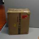 GREENSTELL Small Vanity Stool Chair with Storage and Folding Back, 13.4" x 15" x 30" Square Faux Fur Soft Ottoman, 4 Metal Legs with Anti-Slip Feet, Furry Padded Seat for Makeup, Bedroom, White