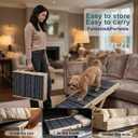 Dog Ramp for Sofa, Couch Foldable Wooden Pet Ramp with 4 Adjustable Heights, Anti-Slip Surface & Safety Support for Small Dogs, Senior Pets with Joint Pain Portable Pet Steps Stairs (S)
