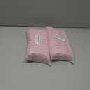 2 x 19.5 Inch Embossed Stripe Christmas Stocking,Personalized Xmas Stocking with Gold Wooden Initial Monogram,Fireplace Christmas Party Decoration and Xmas Gift(Pink,Letter I)