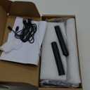 Battery Operated Wall Sconces Set of Two with Remote Control, 360Rotation Wireless Rechargeable Wall Lights, 3000K-6000K & Dimming LED Wall Lights for Living Room Bedroom Bathroom Hallway 15.7inch (Black)