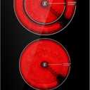 Dual Coil Design of Infrared Double Burner, 1800W Electric Ceramic Hot Plate for Cooking, 2 Burner Cooker Portable Countertop or 12inch Built-in Cooktop Radiant Stove Top, Compatible with All Cookware