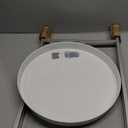 Kate and Laurel Celia Glam Round Side Table, 18.25 x 18.25 x 22, White and Silver, Modern Minimalist Accent Table for Storage and Display