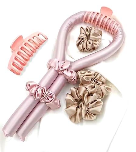 Leaf & Bloom Co. Heatless Hair Curler (Black, Large) Pack of 2