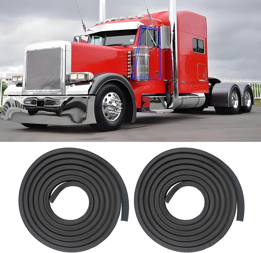 Front Door Weatherstrip Seal for 1986-2007 Peterbilt 377 359 379 330 360 370 380,Rubber Door Weatherstrip On-Body Replacement, 1 Pack