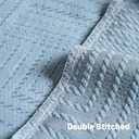 FUTEI Blue Decorative Throw Pillow Covers 20x20 Inch Set of 2,Soft Cozy Chenille Geometric Textured Cushion Case,Home Decor for Couch Bed Living Room