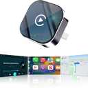 Wireless CarPlay Adapter & Android Auto Dongle, Shiny SilverFast Auto-Connect, Compact Plug & Play Wireless CarPlay Converter for iPhone & Android, USB/USB-C, No Delay, Seamless Reconnection (gray)