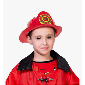 Kangaroo Firefighter Hat Pretend Play Toy Dress Up Fireman Plastic Red Hat I Fire Helmet Accessories I Perfect for Halloween