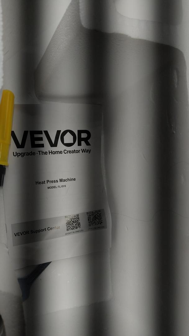 VEVOR Heat Press Machine, 15 x 15 in, 2-in-1 Multifunction, 360 Swing Away, 1200W Double Tube Fast and Even Heating, Digital Precise Control, Sublimation Press Machine for T-Shirts, Hats, Caps (Incomplete)