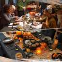 6 Set Felt Halloween Place Card Holders with 6 Pcs Place Cards and 6 Pcs Witch Hats Place Card Holders Table Number Photo Holder Table Decor for Halloween Party Wedding Birthday Decorations