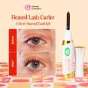 Grande Cosmetics LASH-LIFT Heated Lash Curler - Rechargeable, Travel-Friendly, with 2 Heat Settings - White