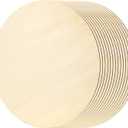 15 Pack 14 Inch 1/8 Thick Round Wood Circles, Natural Premium Unfinished Wood Circles Wood Rounds, Circles for Crafts Door Hangers Acrylic Painting