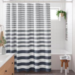 Madison Park Shower Curtain Spa Waffle Weave Shower Curtain for Bathroom 3M Scotchgard Moisture Management, Spa Quality Modern Shower Curtains for Bathroom, Standard: 72x72 Blue Ombre