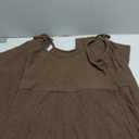 BLENCOT Women's Jumpsuits Casual Ribbed Adjustable Strap Sleeveless Wide Leg Long Pants Maternity Jumpsuit Brown, Small