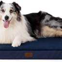 Bedsure XL Dog Bed for Crate - Large Comfy Flat Pet Beds with Removable Washable Cover, Orthopedic Egg Crate Foam Crate Mat, Suitable for Pet Up to 90 lbs