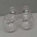 Okllen 12 Pack Plastic Ivy Bowls, 16 Oz Round Fish Bowl Unbreakable Vases Bowls for Home Decor, Carnival Games, Candy, Party Favors, Centerpiece, BPA Free, Clear