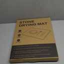 Small Stone Dish Drying Mat for Kitchen Counter, 2 PCS 16"12" & 8"x4" Quick Dry Stone Mats, Foldable Water Absorbing Diatomaceous Earth Drying Dish Pad for Countertop Bottles Utensils Cups(Dark Gray)