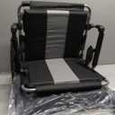 HIGH POINT SPORTS Foldable Stadium Seat Portable Folding Stadium Chairs Padded Bleacher Seat Cushion Bleacher Chair with Armrest and Cup Holder 2 Pack