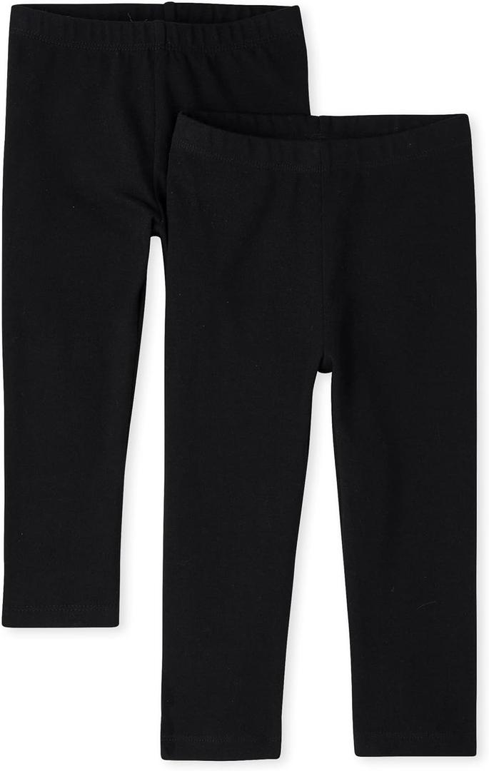 The Children's Place Baby Girls And Toddler Girls Leggings,Black/Black 2 Pack,18-24MONTH