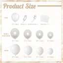 Pearl White Balloon Arch Kit, Double Stuffed White Clear Balloon Garland Kit for Wedding Birthday Baby Shower Gender Reveal Bridal Engagements Party Decorations