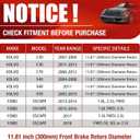 HUSCH Ceramic Brake Pads and Drilled and Slotted Brake Rotors Fit for Volvo